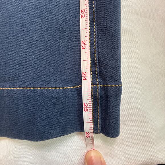 Lafayette 148 NY Clarke Blue Ombre Wide Leg High Rise Jeans Size 6 - Picture 11 of 14